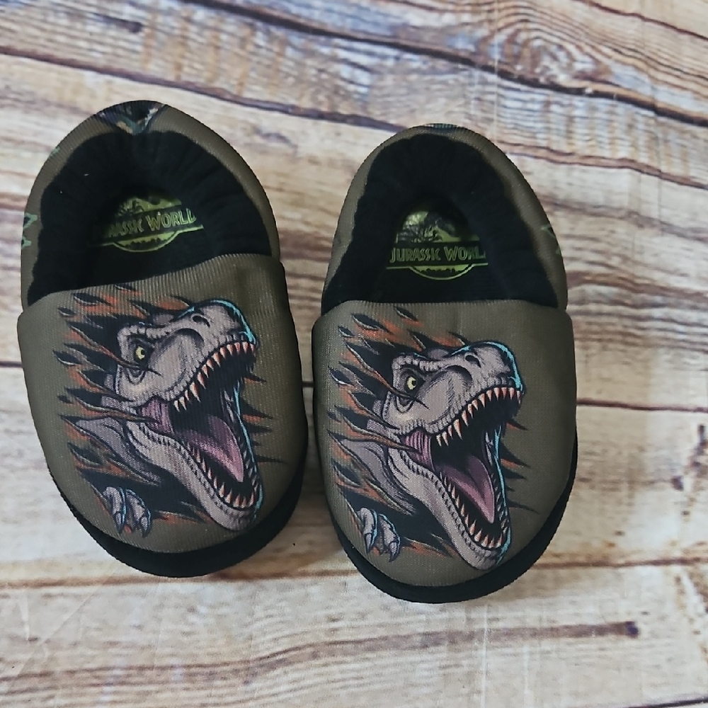 🔥Toddler Jurassic‎ Park Slippers Size 5-6